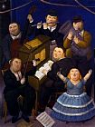 Fernando Botero Canvas Paintings - La orquesta